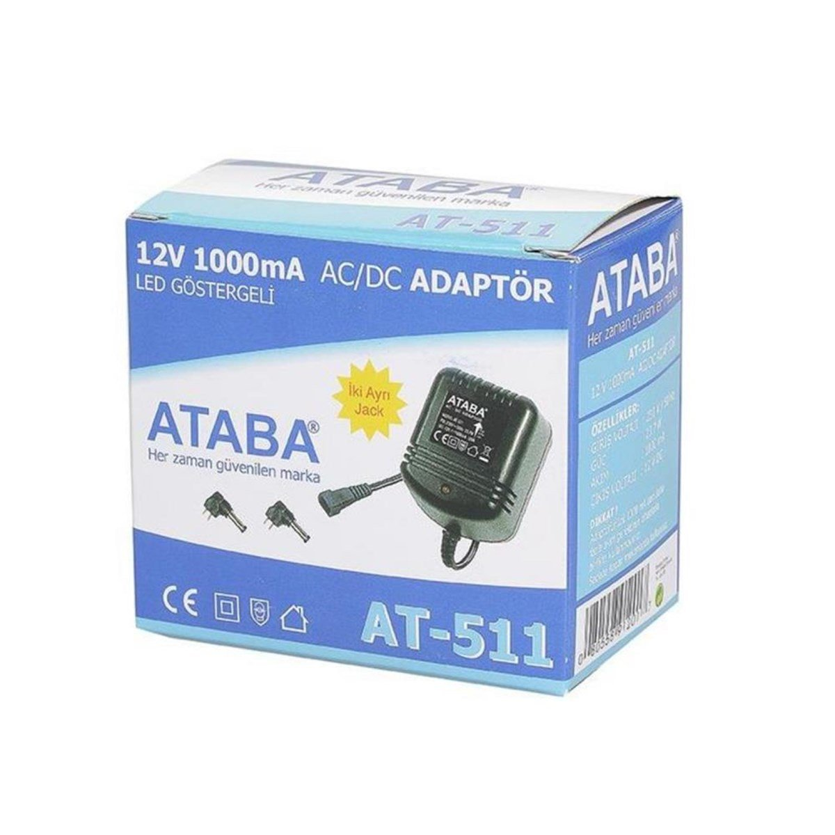 Ataba AT511 12V 1000mAh Telsiz Telefon Adaptörü