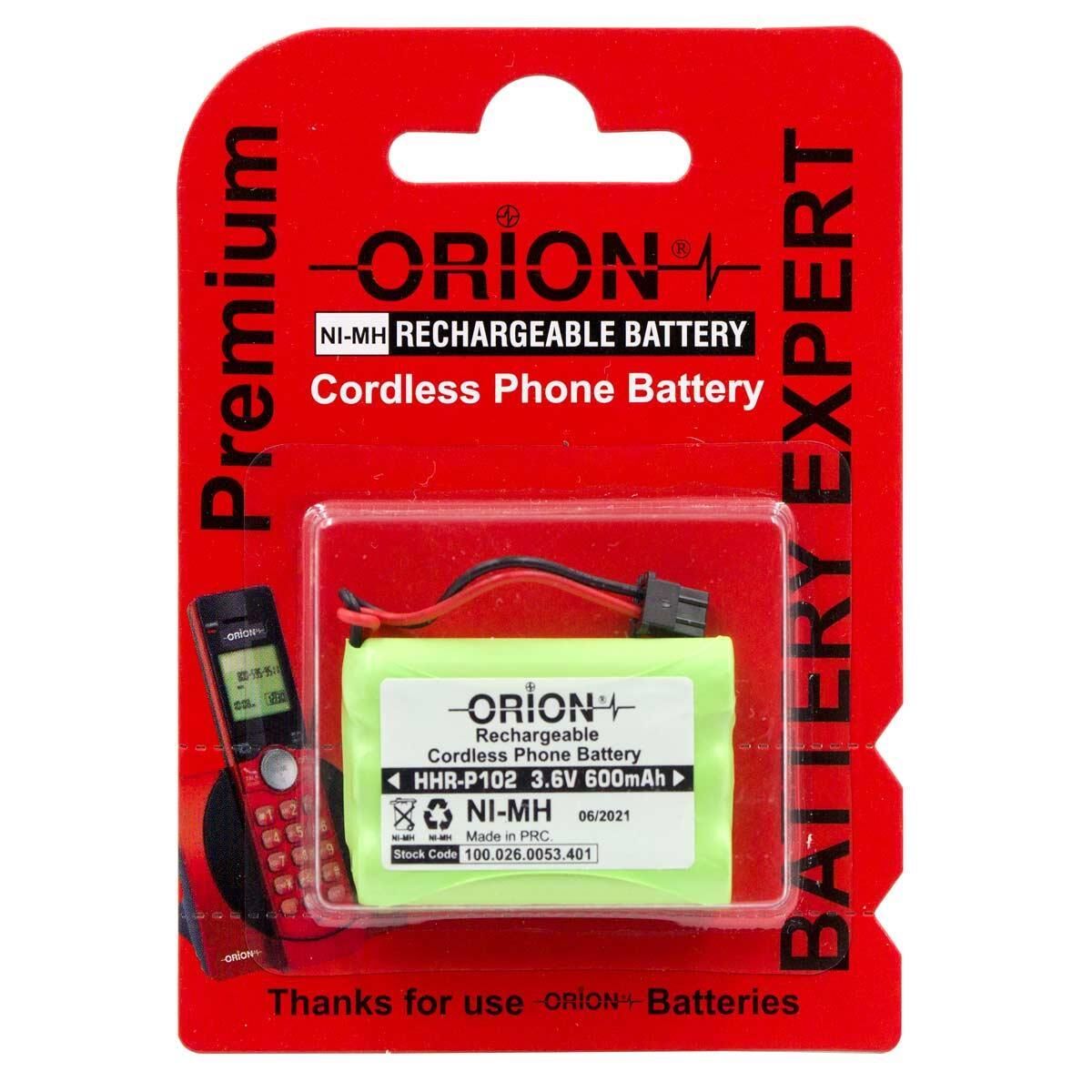 Orion HHR-P102 3.6V 600mAh NiMH Telsiz Telefon Pil