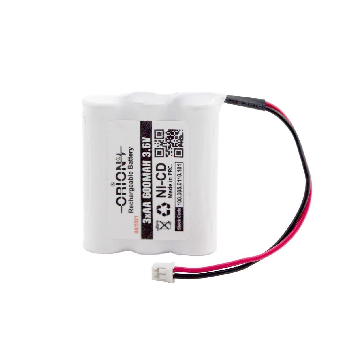 Orion AA 3.6V 600mAh NiCD Kablo Ve Konnektörlü Pil