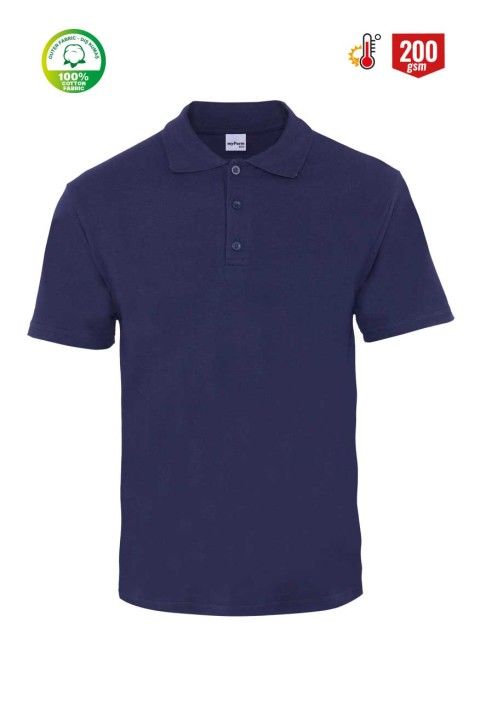 Polo Yaka Pike T-Shirt Lacivert - XL