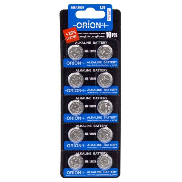 Orion AG8 LR55 LR1120 1.5V Alkalin 10'lu Paket Pil