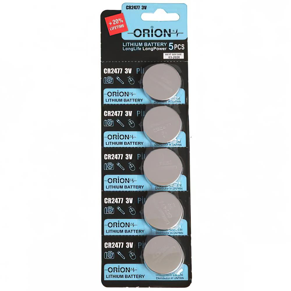 Orion CR2477 3V Lityum Pil 5'li Paket