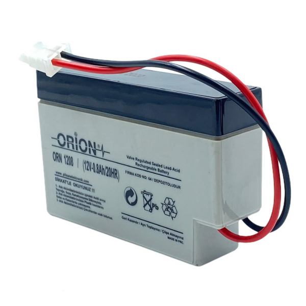 Orion ORN1208 12V 0.8Ah Bakımsız Kuru Akü