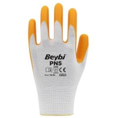 Beybi PN5 Polyester Örme Nitril İş Eldiveni 24' lü