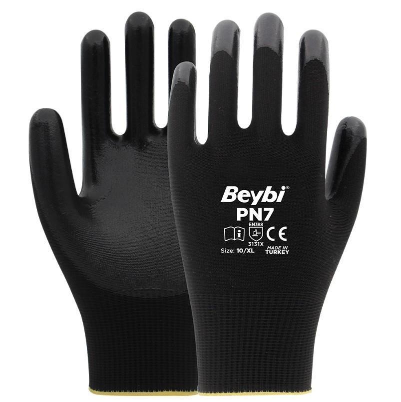 Beybi PN7 Nitril İş Eldiveni Siyah 24 lü