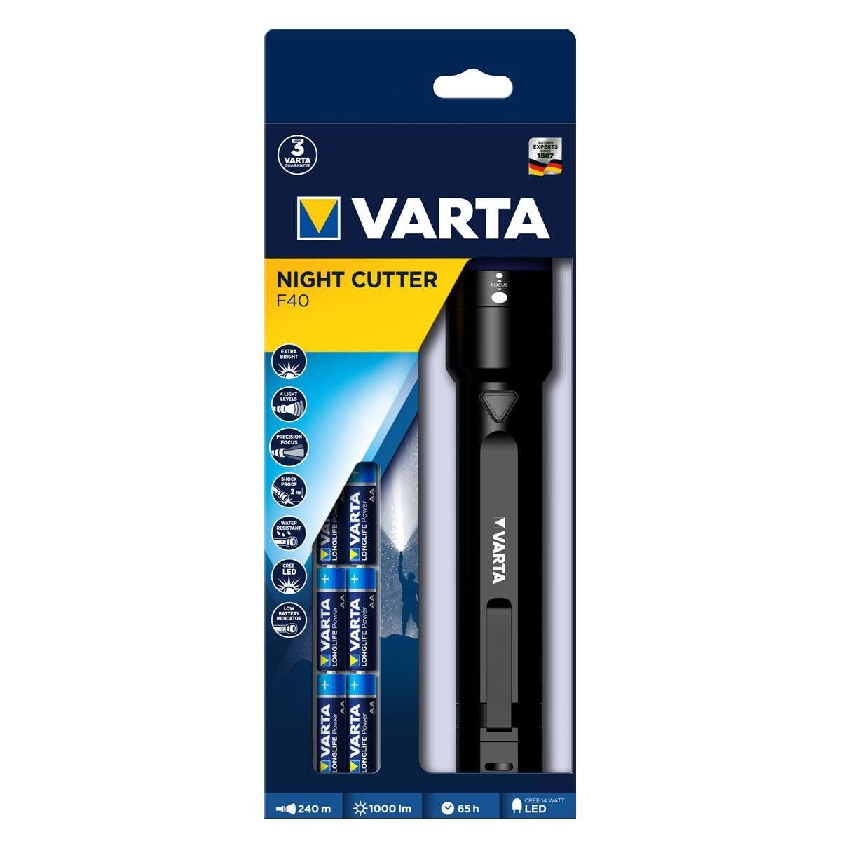 Varta 18902 Night Cutter F40 El Feneri 6x AA