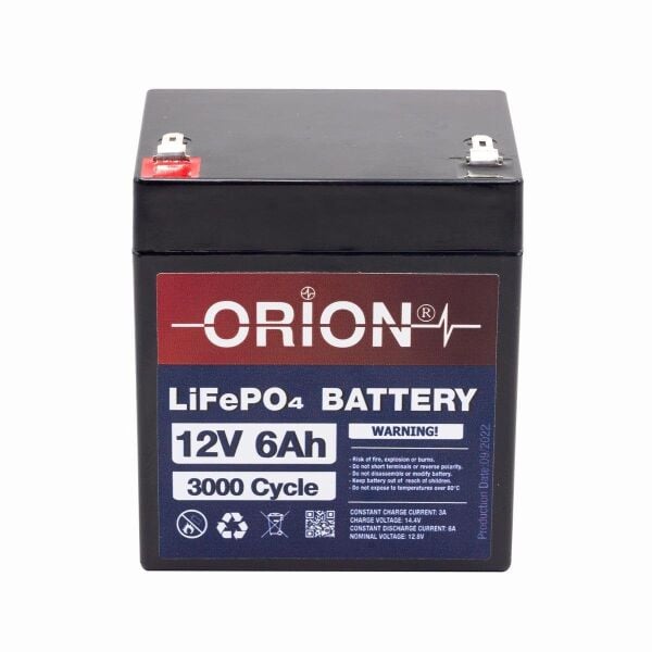 Orion 12V 6Ah LiFePO4 Akü