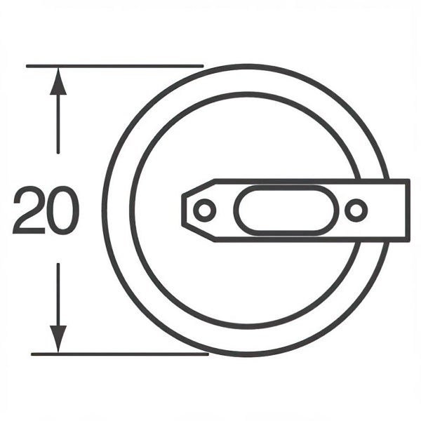 Panasonic ML2020 H1CN 3V Şarj Edilebilir Lityum Pil 2 Ayaklı Pil