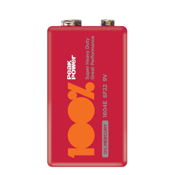 Peak Power 9V Çinko Karbon Pil