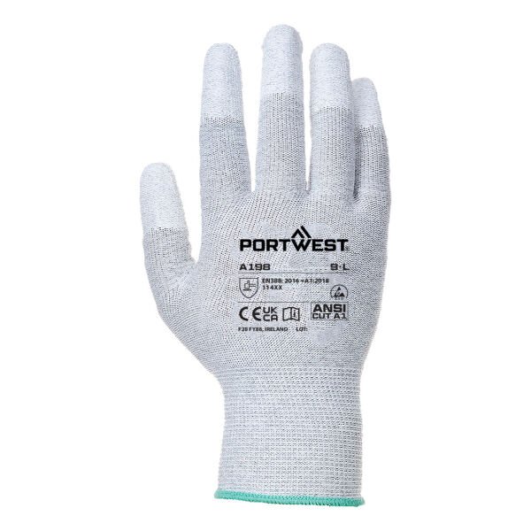 Portwest A198 Antistatik Parmak Ucu PU Eldiven 12 li