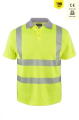 Olympus Yüksek Görünürlüklü Polo Yaka Tshirt Sarı - XS
