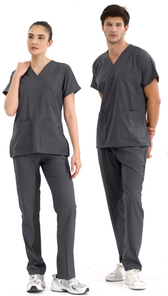 Hemşire  Üniforması Takım 2XL - Füme