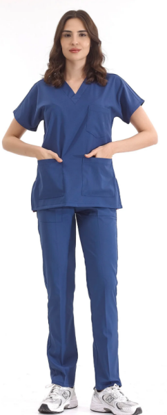 Hemşire  Üniforması Takım 2XL - Lacivert