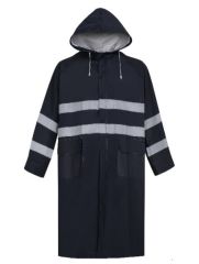Izrasa NM05R Astarlı Reflektörlü Yağmurluk Lacivert - XL