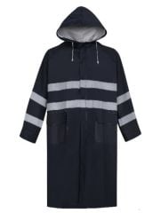 Izrasa NM05R Astarlı Reflektörlü Yağmurluk Lacivert - 2XL