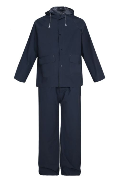 Izrasa NM09 Astarlı Pvc Takım Yağmurluk Lacivert - XL