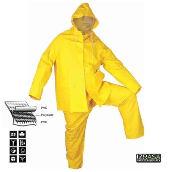 Izrasa NM09 Astarlı Pvc Takım Yağmurluk Sarı - XL