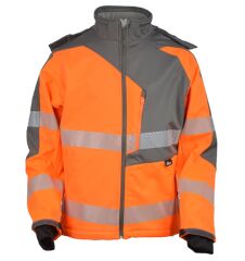 Vizwell VWJK267 Yüksek Görünürlüklü Softshell Ceket Turuncu - 2XL