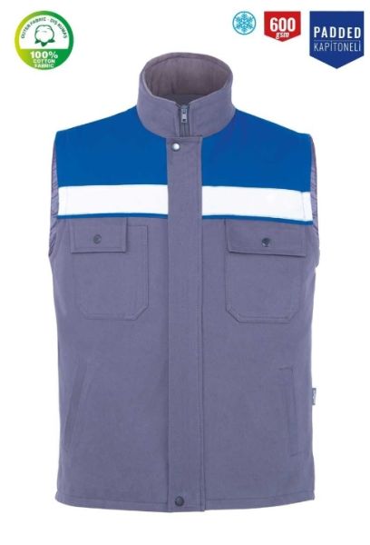 Myform Winto Yelek Gri/Saks Mavi - 2XL
