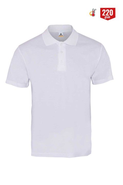 Polo Yaka Tişört Beyaz - L