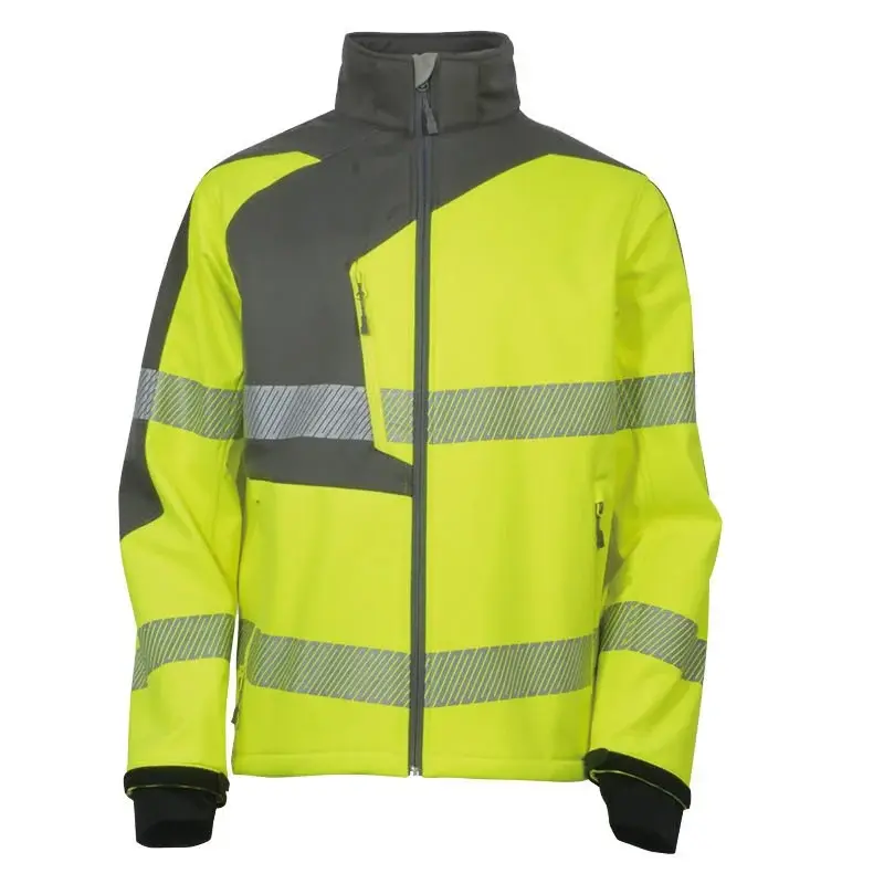 Vizwell VWJK267 Yüksek Görünürlüklü Softshell Ceket Sarı - L
