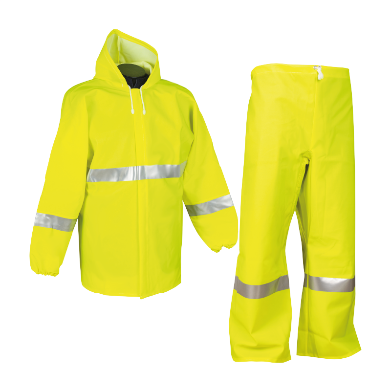 Reflektörlü Fermuarlı Alt-Üst Takım Yağmurluk