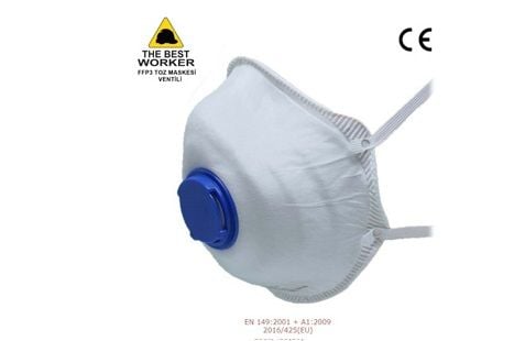 TBW FFP3 Ventilli Toz Maskesi (20 adet)