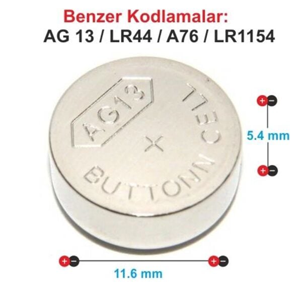 Tianqiu AG13 Alkalin Pil 10'lu Paket