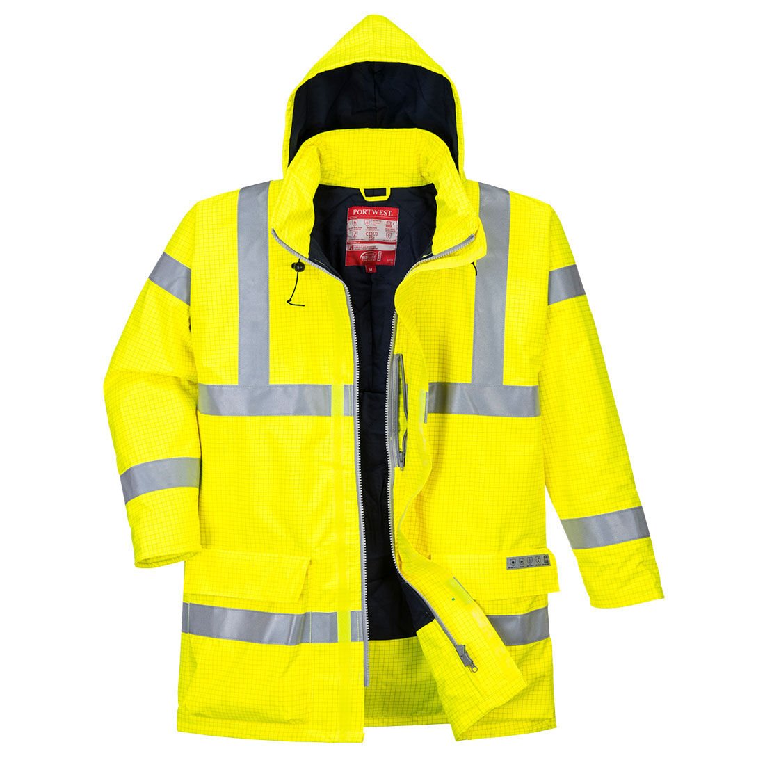 Portwest S778 Bizflame Yağmur Hi-Vis Nefes Alabilir Antistatik FR Ceket