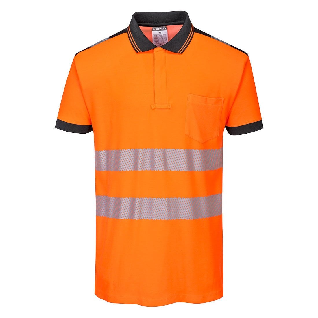 Portwest T180 PW3 Hi-Vis Cotton Comfort Polo Tshirt S - Turuncu