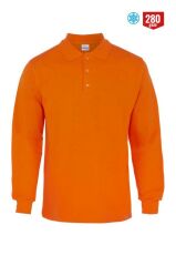 Polo Yaka Sweatshirt Turuncu - L