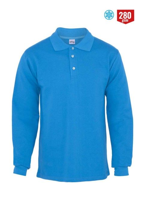 Polo Yaka Sweatshirt Turkuaz - 2XL