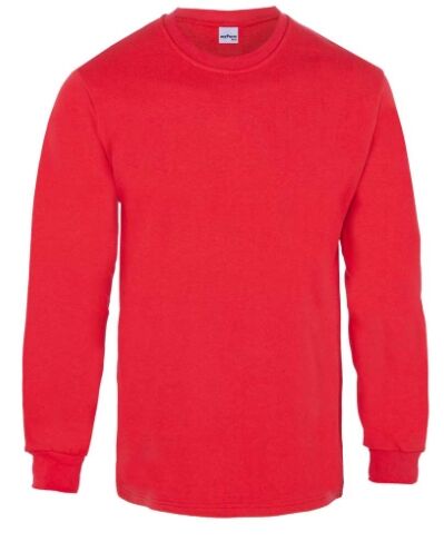 Bisiklet Yaka Sweatshirt Kırmızı - S