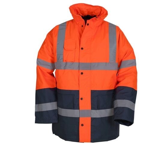Bestguard Çift Renkli İşçi Parkası Turuncu Lacivert - XL