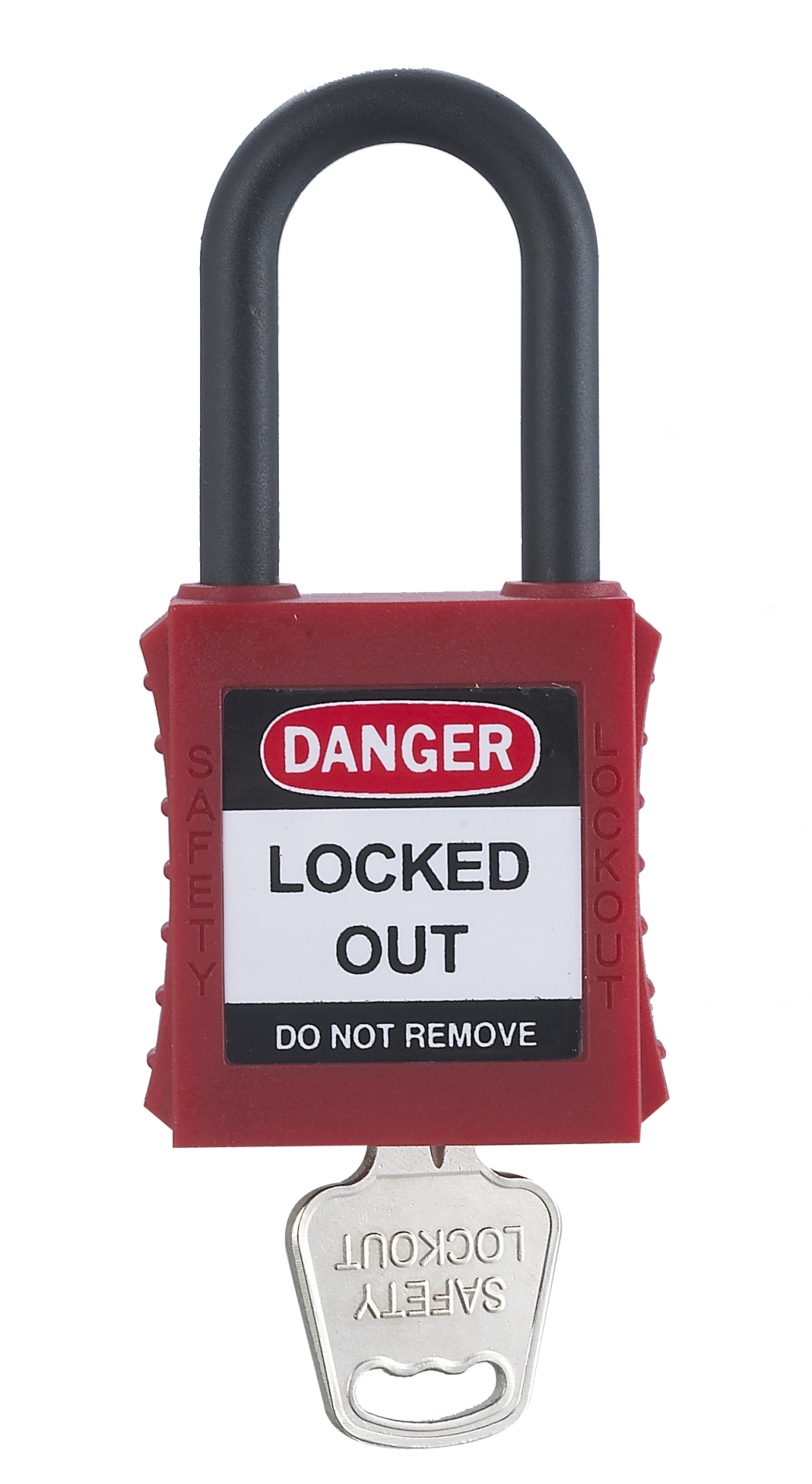 Locksan 38mm Yalıtkan Kelepçe Güvenli Asma Kilit - Kırmızı