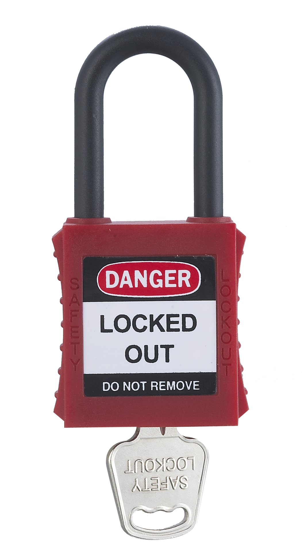 Locksan 38mm Plastik Çene Emniyet Asma Kilit - Kırmızı