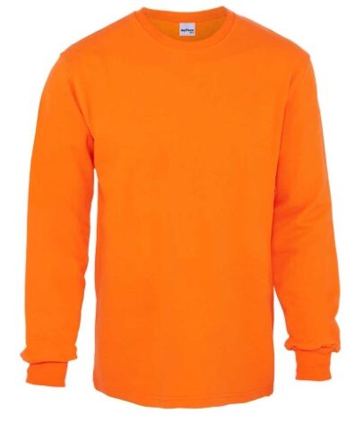 Bisiklet Yaka Sweatshirt Turuncu - L