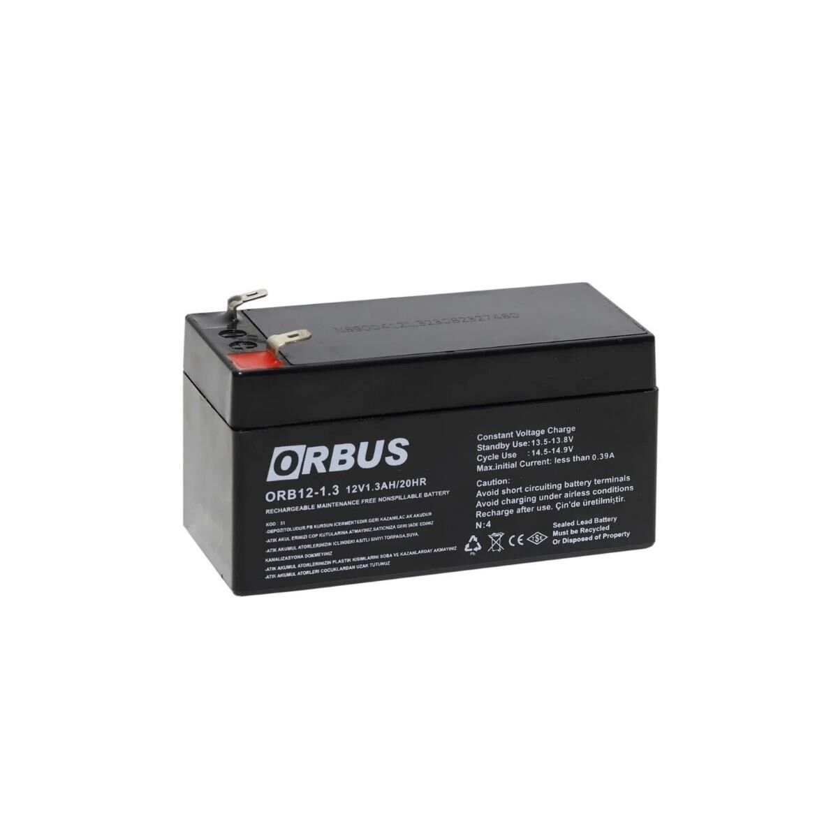 ORBUS KURU AKÜ 12V 1,3AH