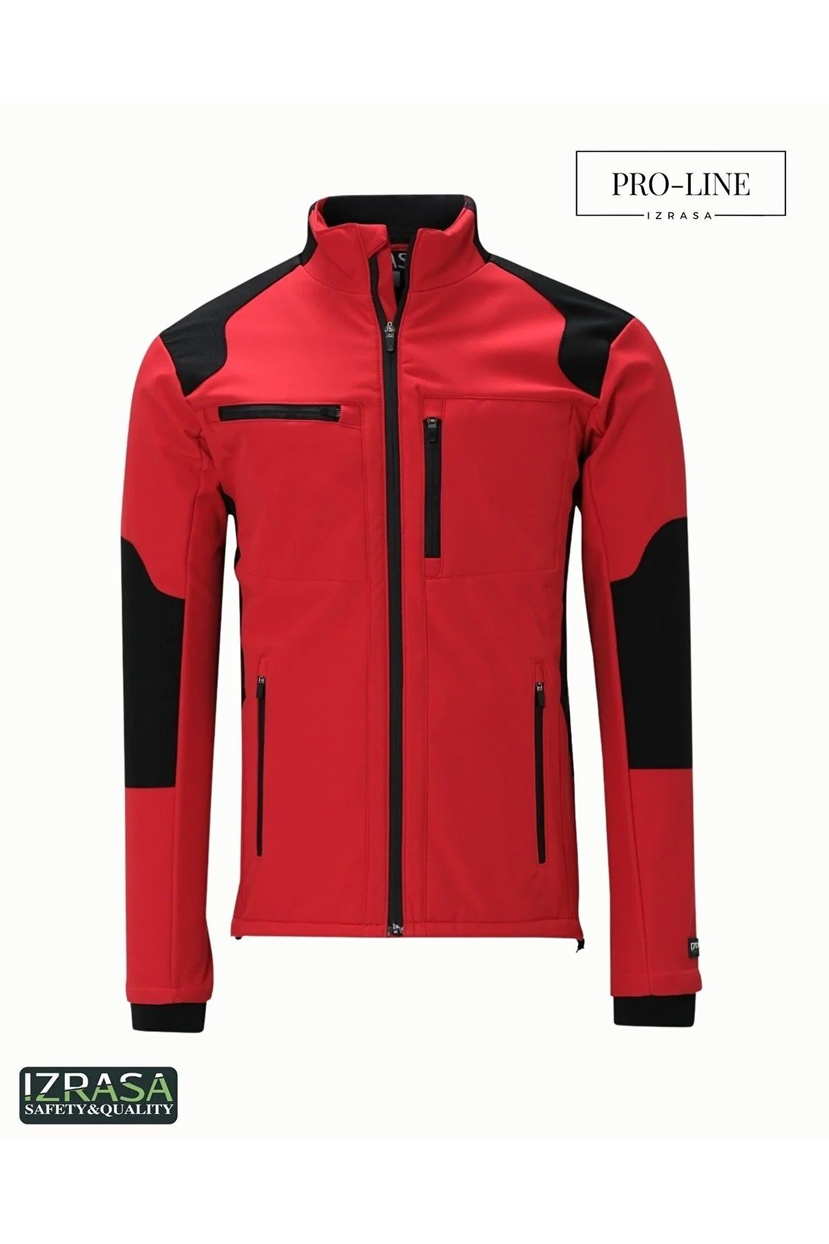 IZRASA™ Proline Teknik Softshell Design Mont Kırmızı - 2XL