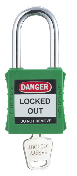 Locksan 38mm Çelik Çene Emniyet Asma Kilit - Yeşil