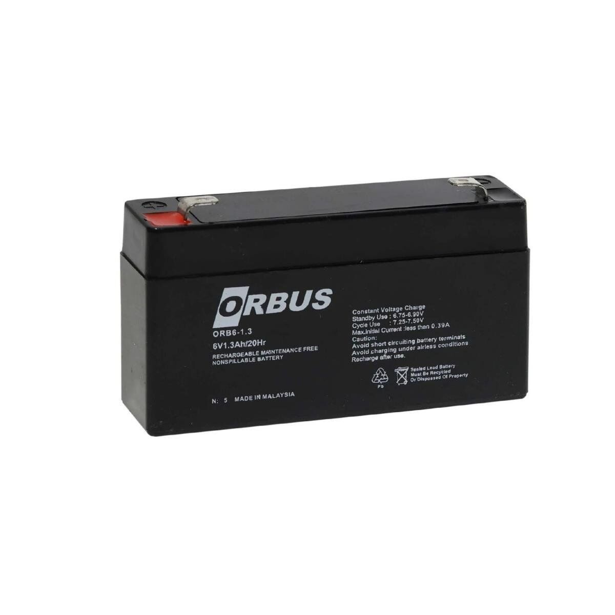 ORBUS KURU AKÜ 6V 1,3AH