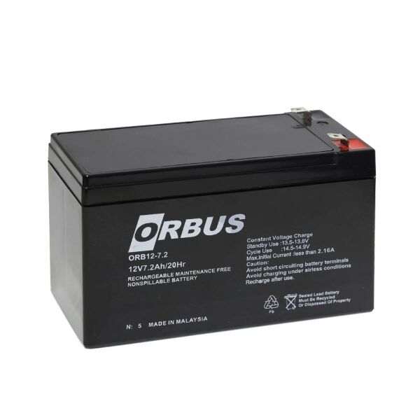 ORBUS KURU AKÜ 12V 7,2AH