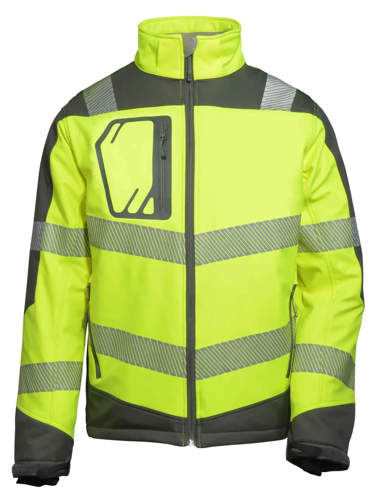 Vizwell VWJK268 Yüksek Görünürlüklü Softshell Ceket S - Yeşil