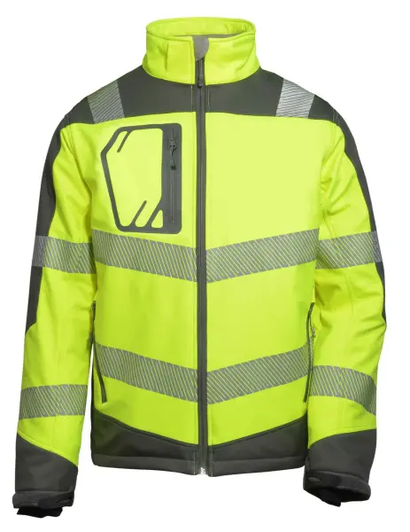Vizwell VWJK268 Yüksek Görünürlüklü Softshell Ceket L - Yeşil