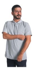 Polo Yaka Openend Tshirt Beyaz - XL
