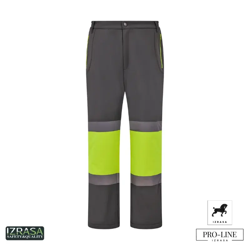 Izrasa Softshell Dizler Oxford Reflektörlü Gri Pantolon Gri-Yeşil - XL
