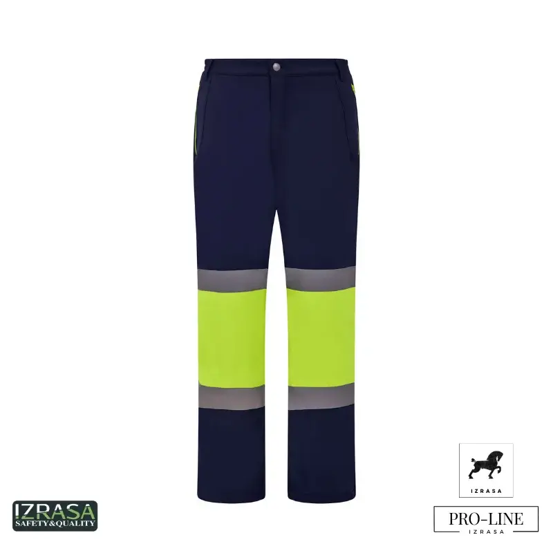 Izrasa Softshell Dizler Oxford Reflektörlü Lacivert Pantolon 2XL - Lacivert-Yeşil