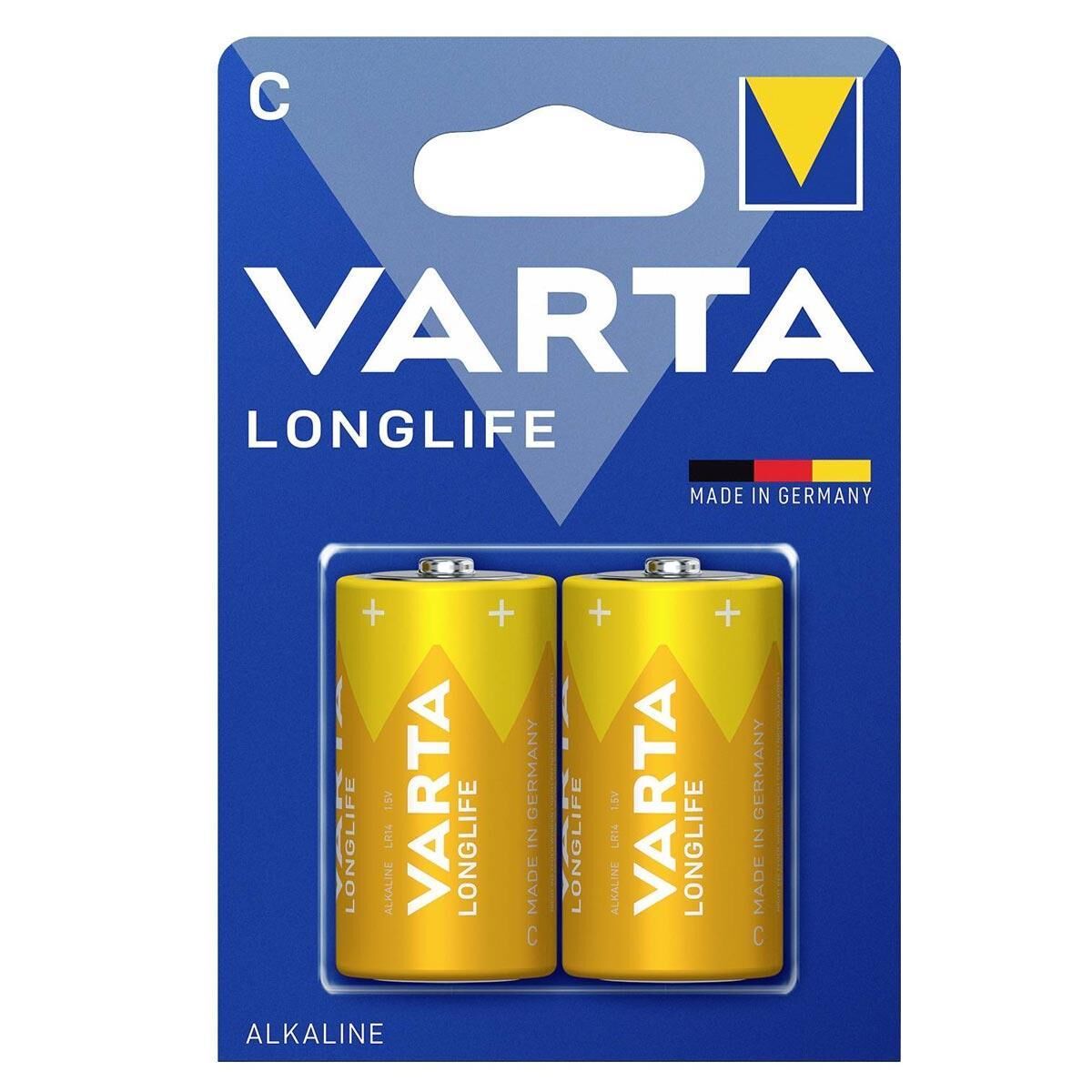 Varta 4114 Longlife Alkalin C Orta Boy Pil 2'li Paket