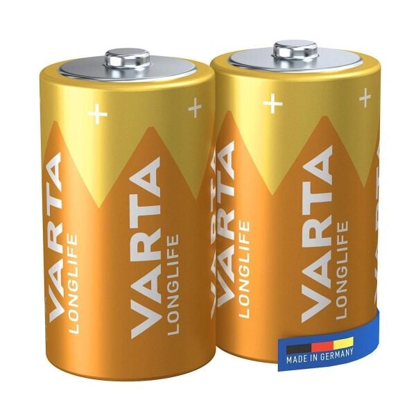 Varta 4120 Longlife Alkalin D Büyük Boy Pil 2'li Paket