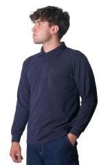 Polo Yaka Uzun Kol Sweatshirt